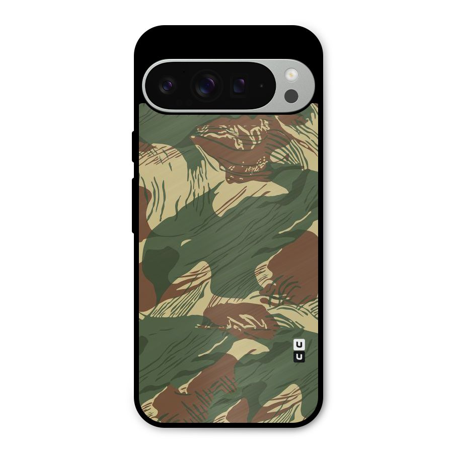 Army Design Metal Back Case for Google Pixel 9 Pro XL