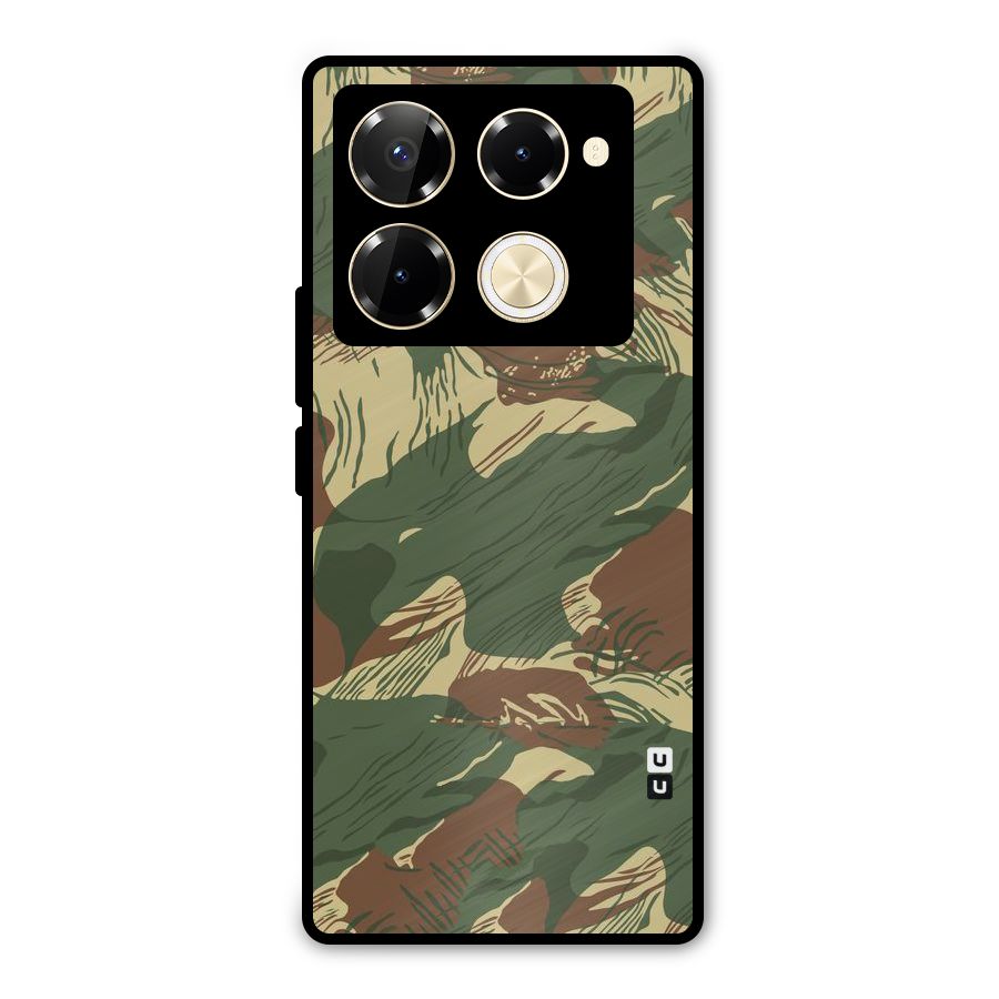 Army Design Metal Back Case for Infinix Note 40 Pro Plus