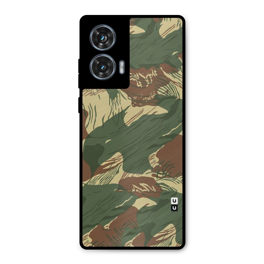 Army Design Metal Back Case for Motorola Edge 50 Fusion