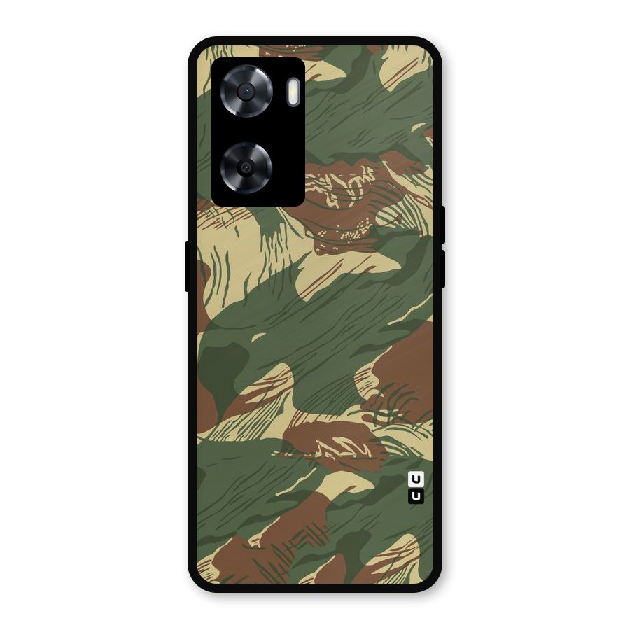 Army Design Metal Back Case for Oppo A57 2022