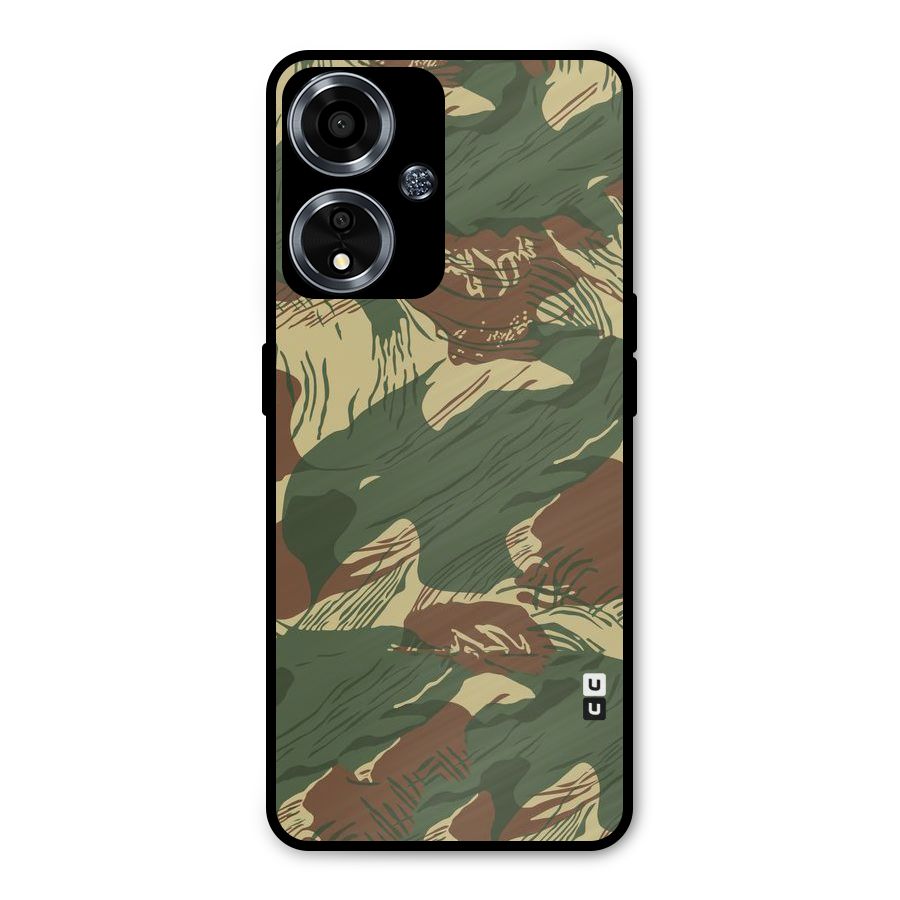 Army Design Metal Back Case for Oppo A59