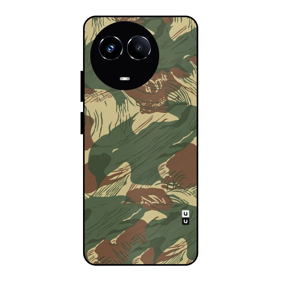 Army Design Metal Back Case for Realme 11X