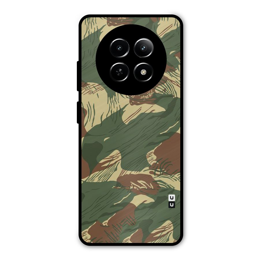 Army Design Metal Back Case for Realme 12x 5G