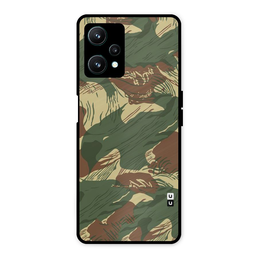 Army Design Metal Back Case for Realme 9 Pro 5G