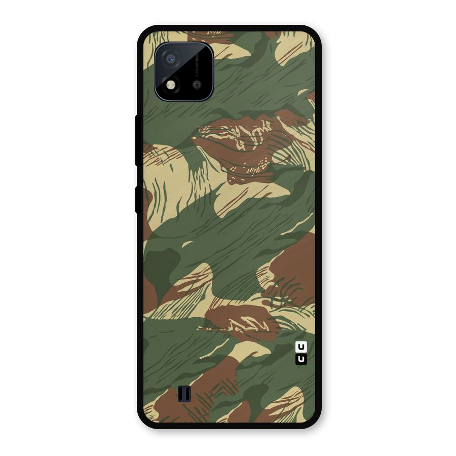Army Design Metal Back Case for Realme C11 2021