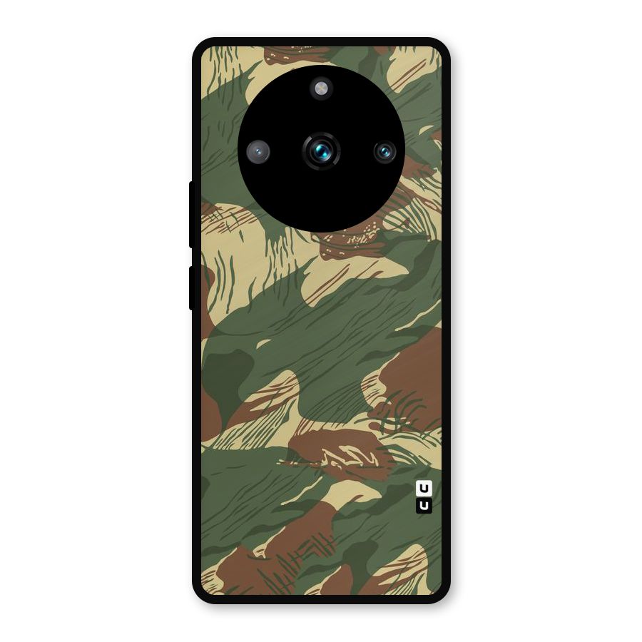 Army Design Metal Back Case for Realme Narzo 60 Pro