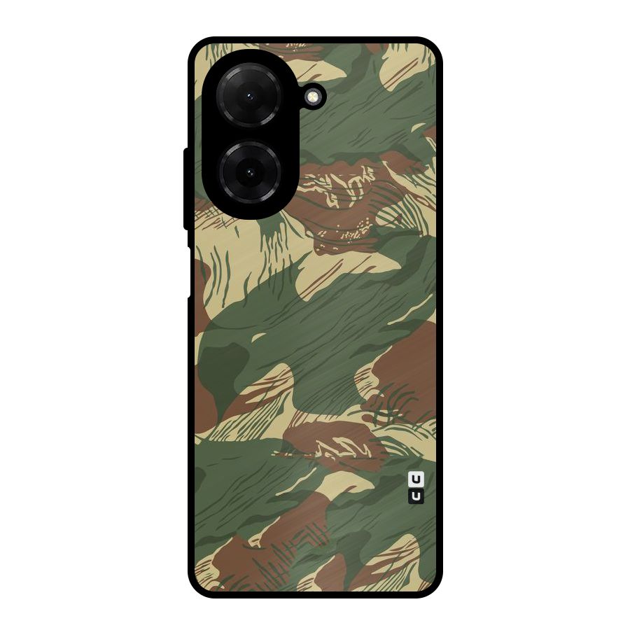 Army Design Metal Back Case for Redmi A5 4G