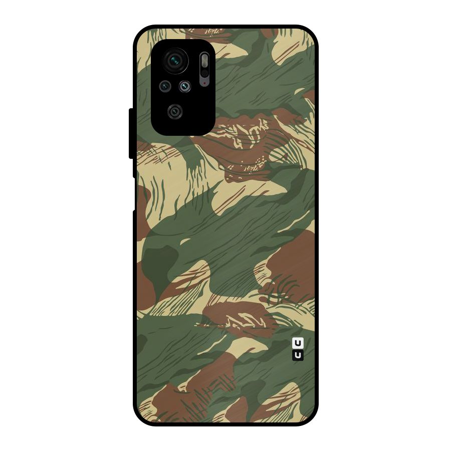 Army Design Metal Back Case for Redmi Note 10S