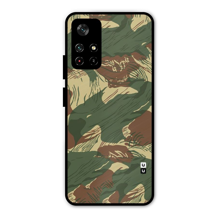 Army Design Metal Back Case for Redmi Note 11T 5G
