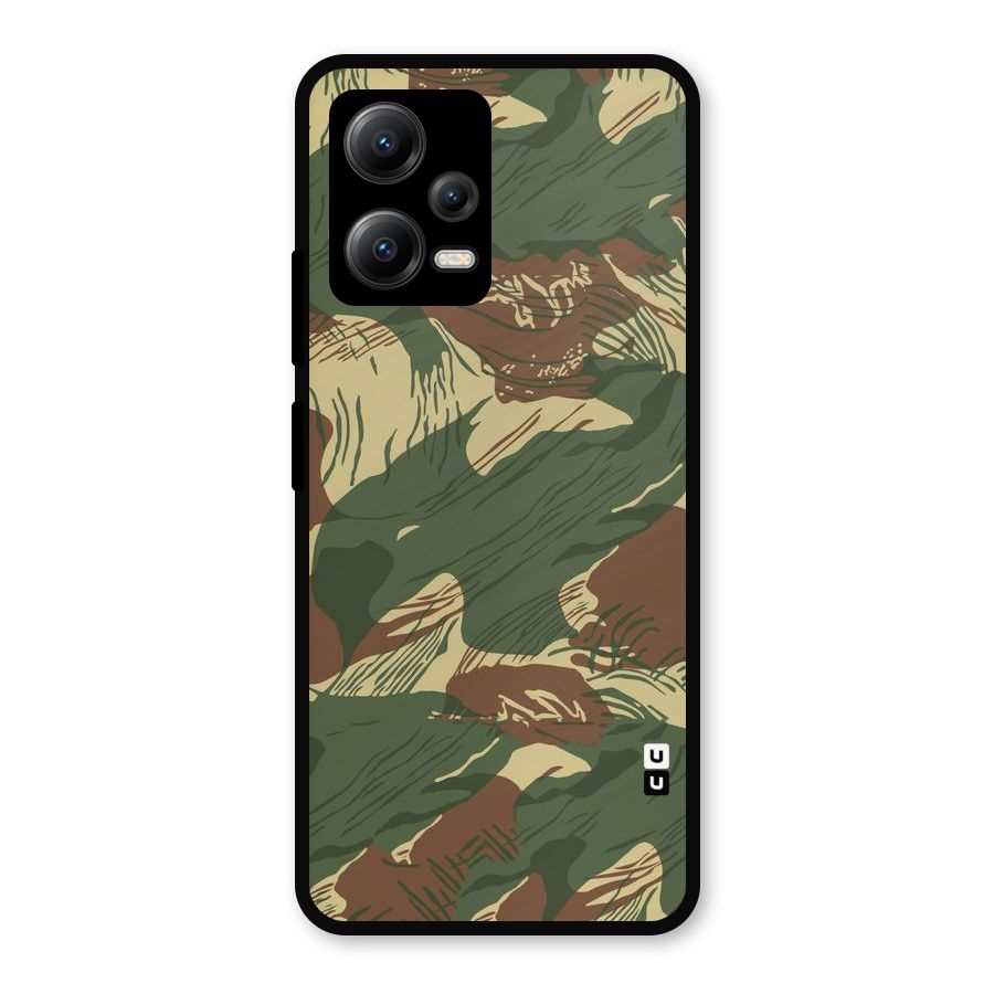 Army Design Metal Back Case for Redmi Note 12 5G