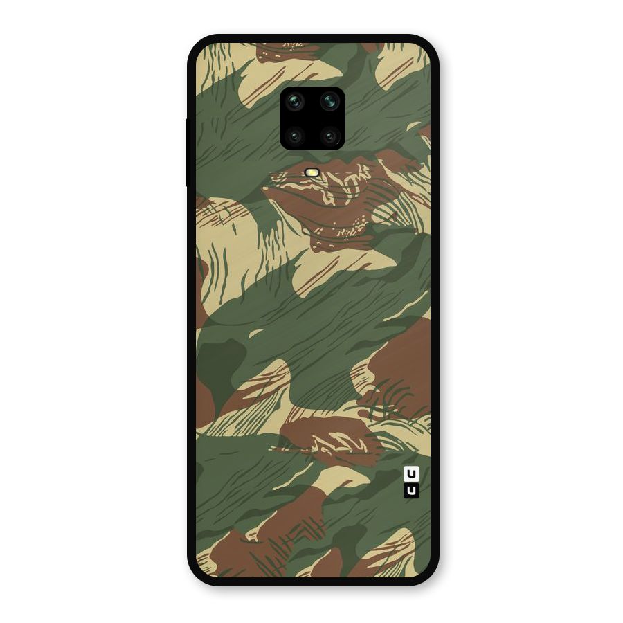 Army Design Metal Back Case for Redmi Note 9 Pro