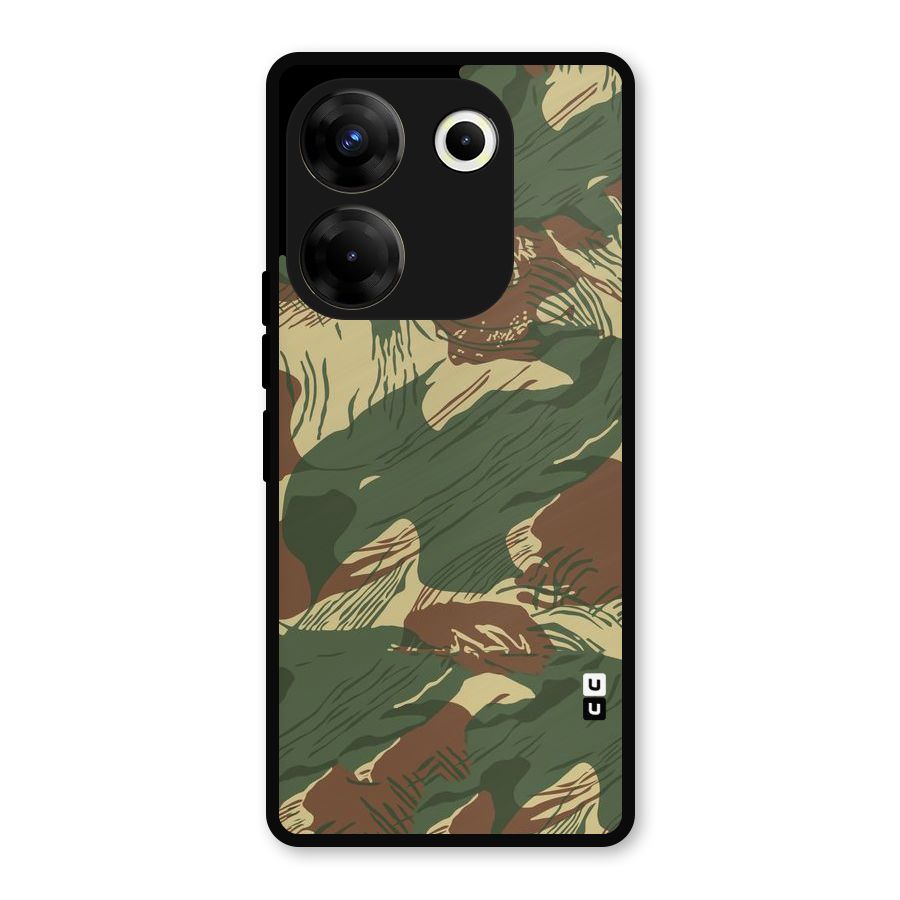 Army Design Metal Back Case for Tecno Camon 20