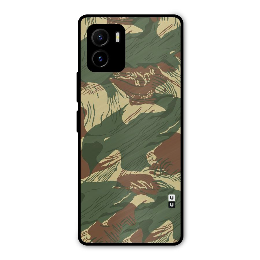 Army Design Metal Back Case for Vivo Y15s