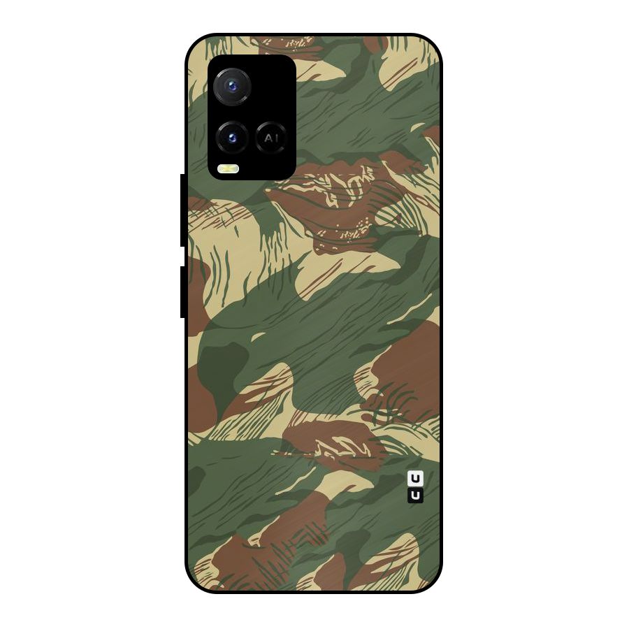 Army Design Metal Back Case for Vivo Y21 2021