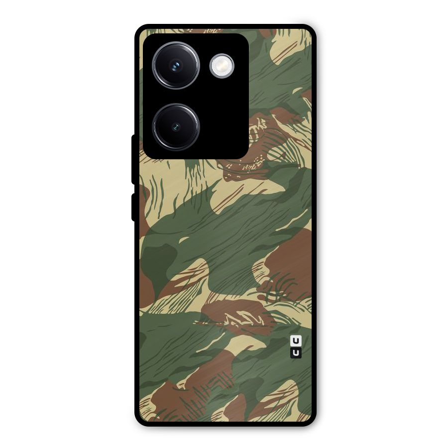 Army Design Metal Back Case for Vivo Y300 Plus
