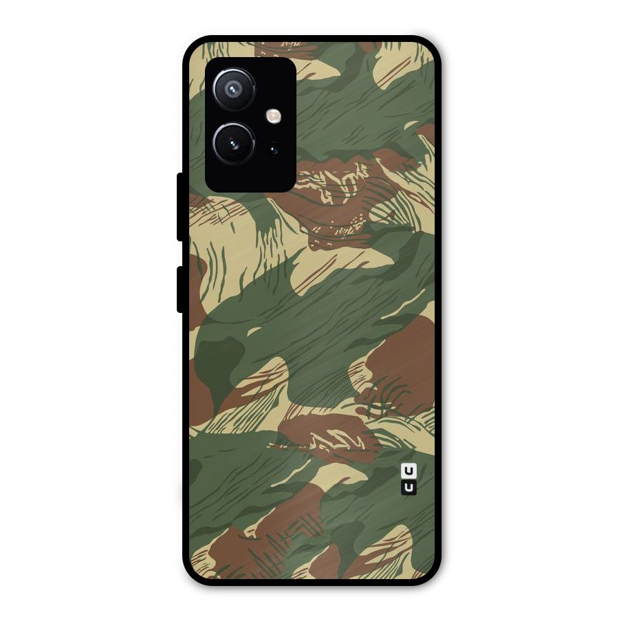 Army Design Metal Back Case for Vivo Y75 5G