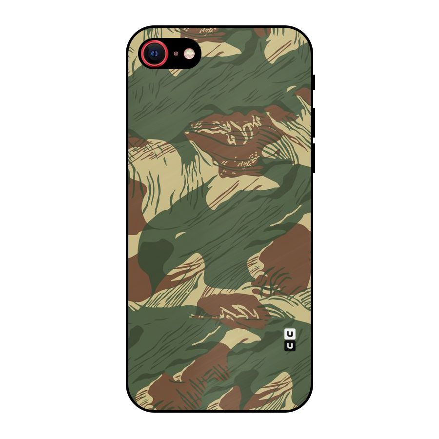 Army Design Metal Back Case for iPhone SE 2020