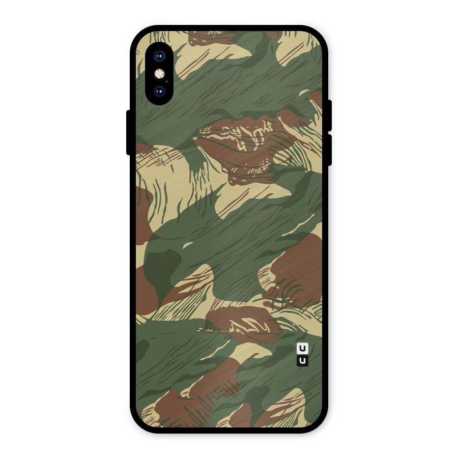 Army Design Metal Back Case for iPhone XS Max