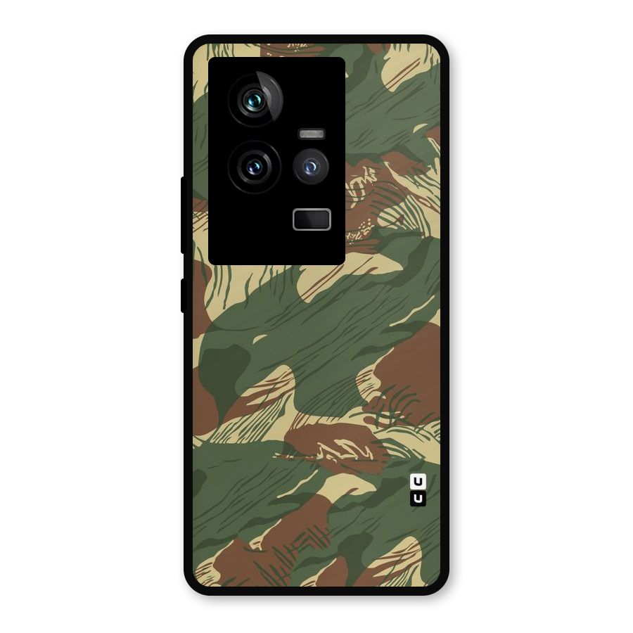 Army Design Metal Back Case for iQOO 11 5G