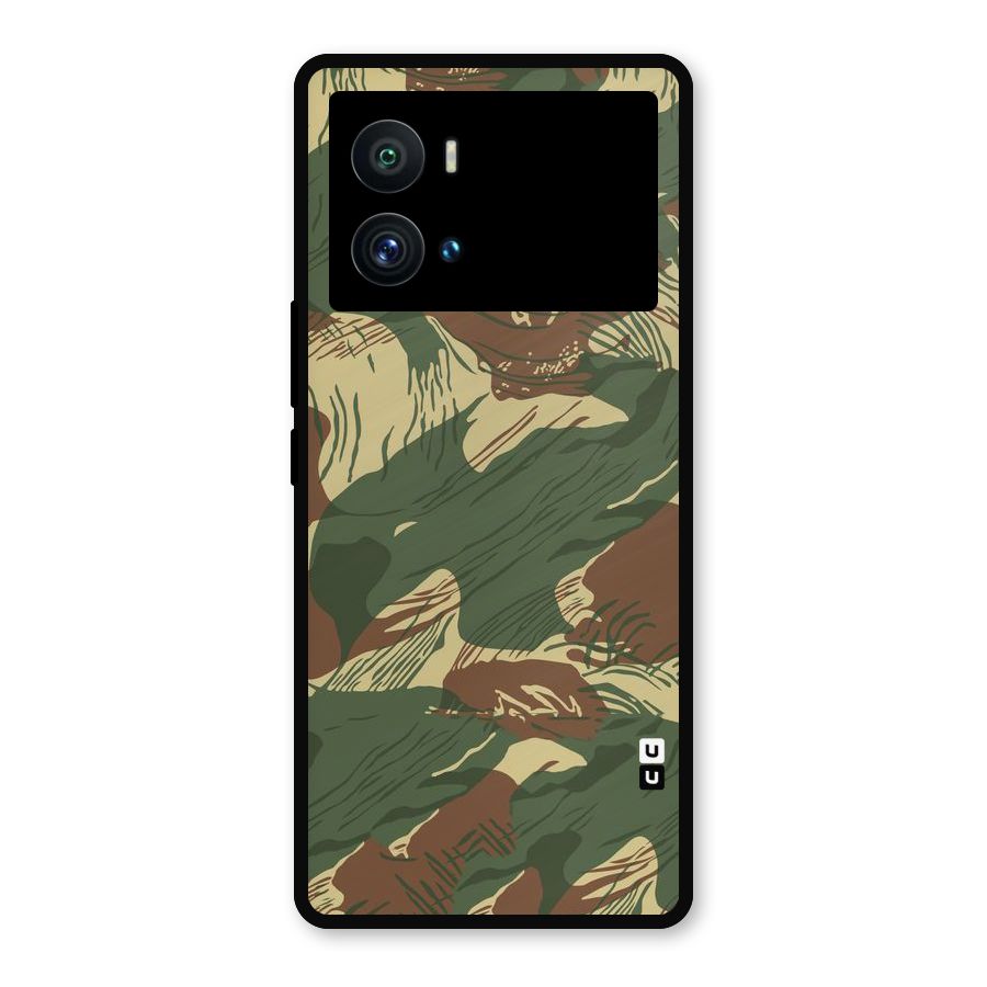 Army Design Metal Back Case for iQOO 9 Pro