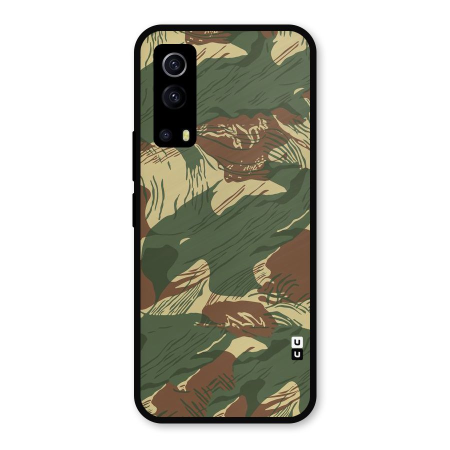 Army Design Metal Back Case for iQOO Z3
