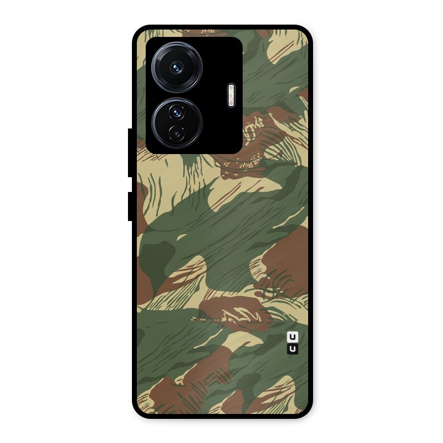 Army Design Metal Back Case for iQOO Z6