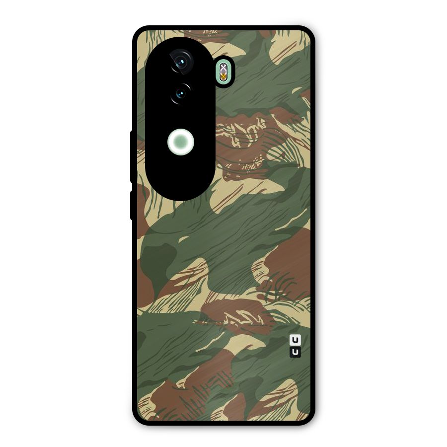 Army Design Metal Back Case for iQOO Z9s