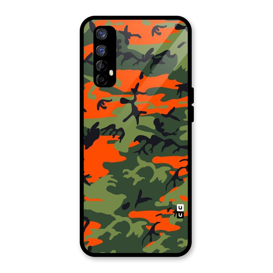 Army Pattern Glass Back Case for Realme 7