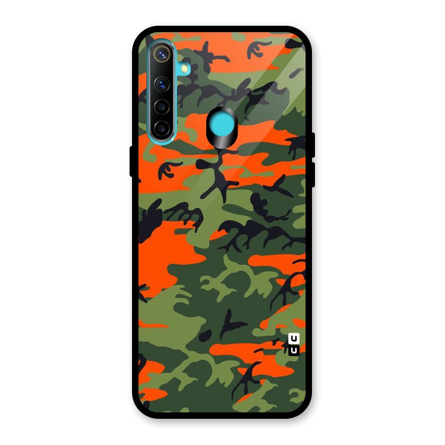 Army Pattern Glass Back Case for Realme Narzo 10