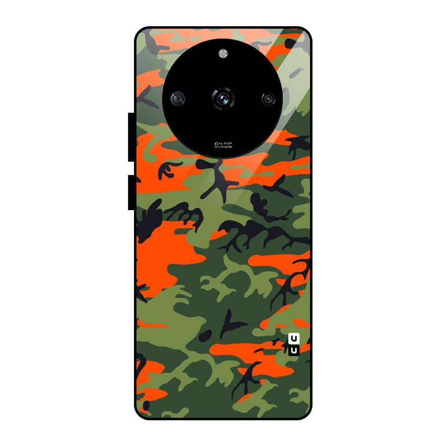 Army Pattern Glass Back Case for Realme Narzo 60 5G
