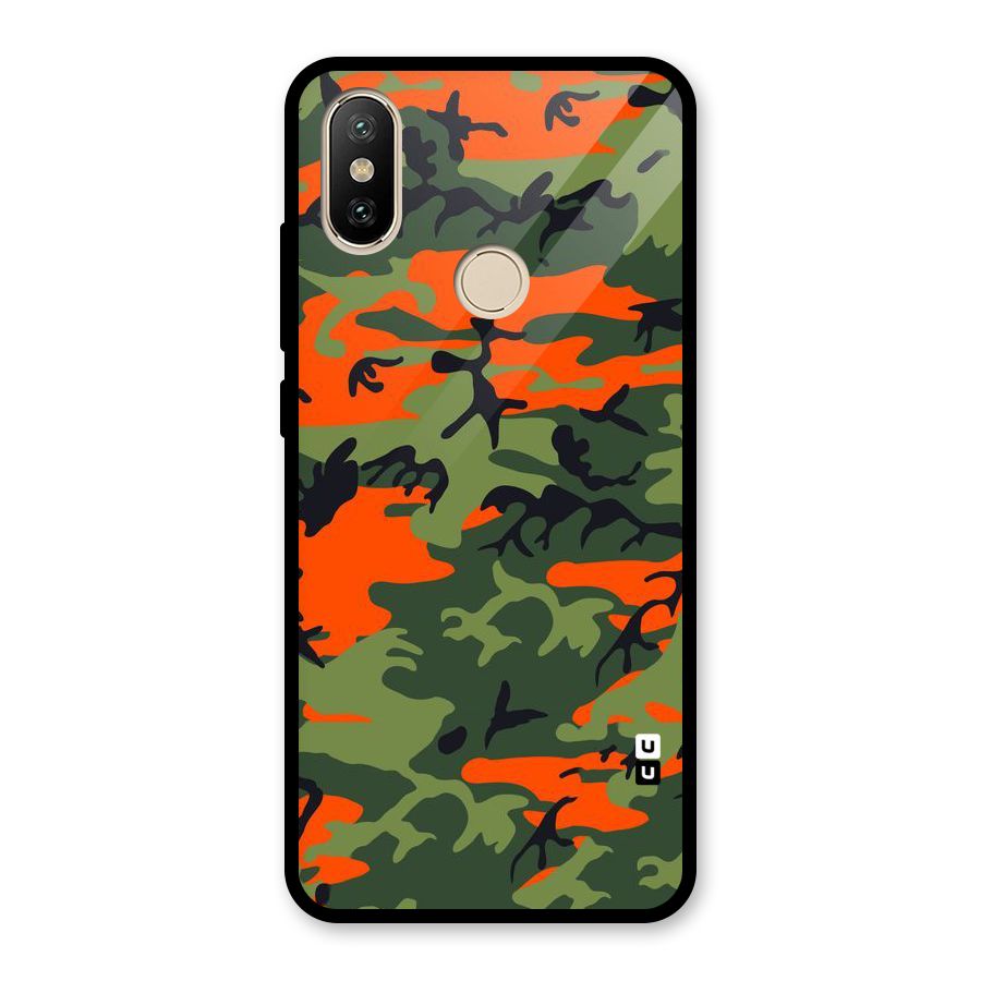 Army Pattern Glass Back Case for Redmi A2