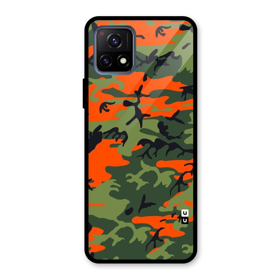 Army Pattern Glass Back Case for Vivo Y72 5G
