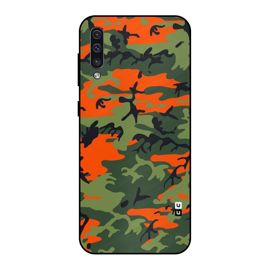 Army Pattern Metal Back Case for Galaxy A30s