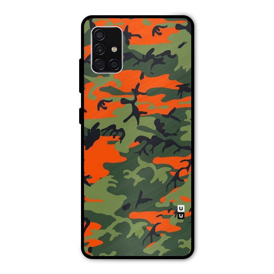 Army Pattern Metal Back Case for Galaxy A51