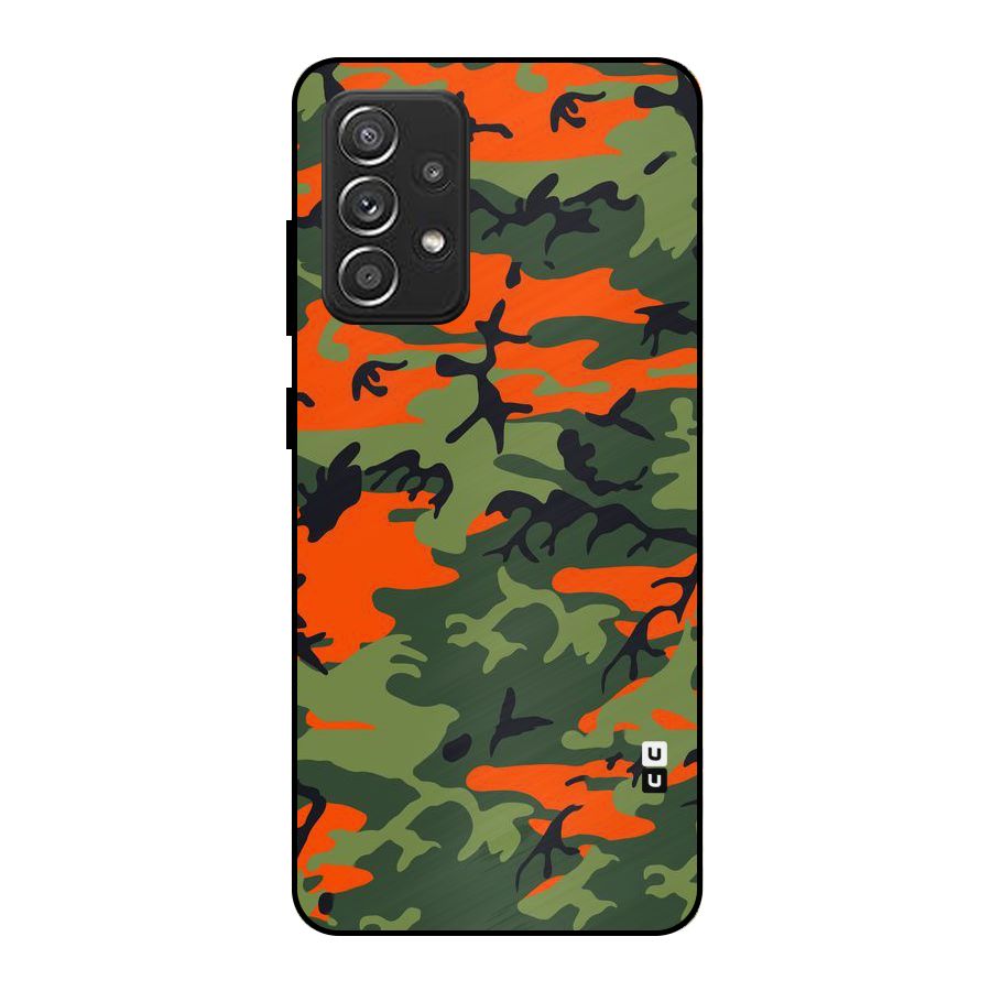 Army Pattern Metal Back Case for Galaxy A52s 5G