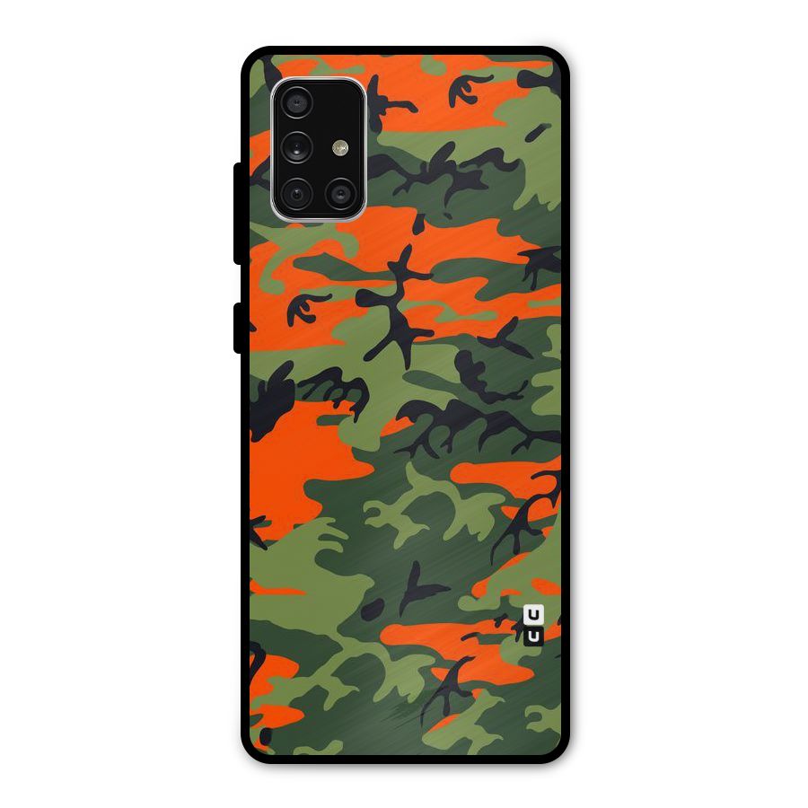 Army Pattern Metal Back Case for Galaxy A71