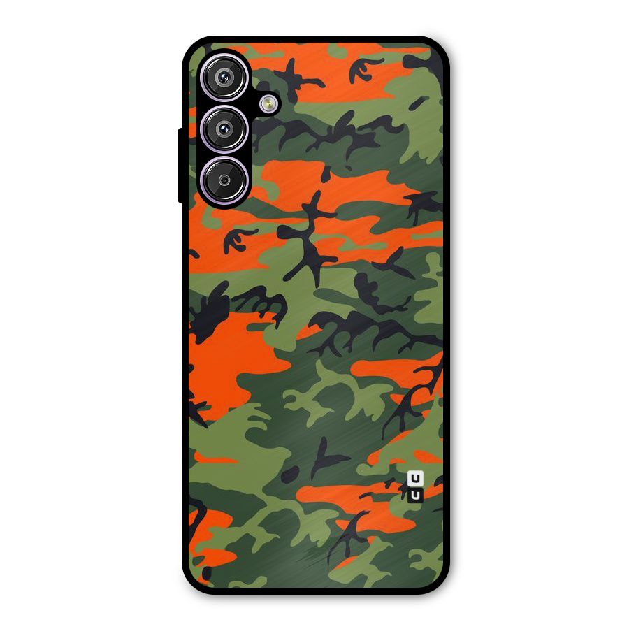 Army Pattern Metal Back Case for Galaxy F15