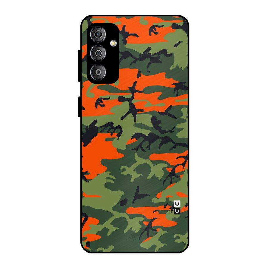 Army Pattern Metal Back Case for Galaxy F23