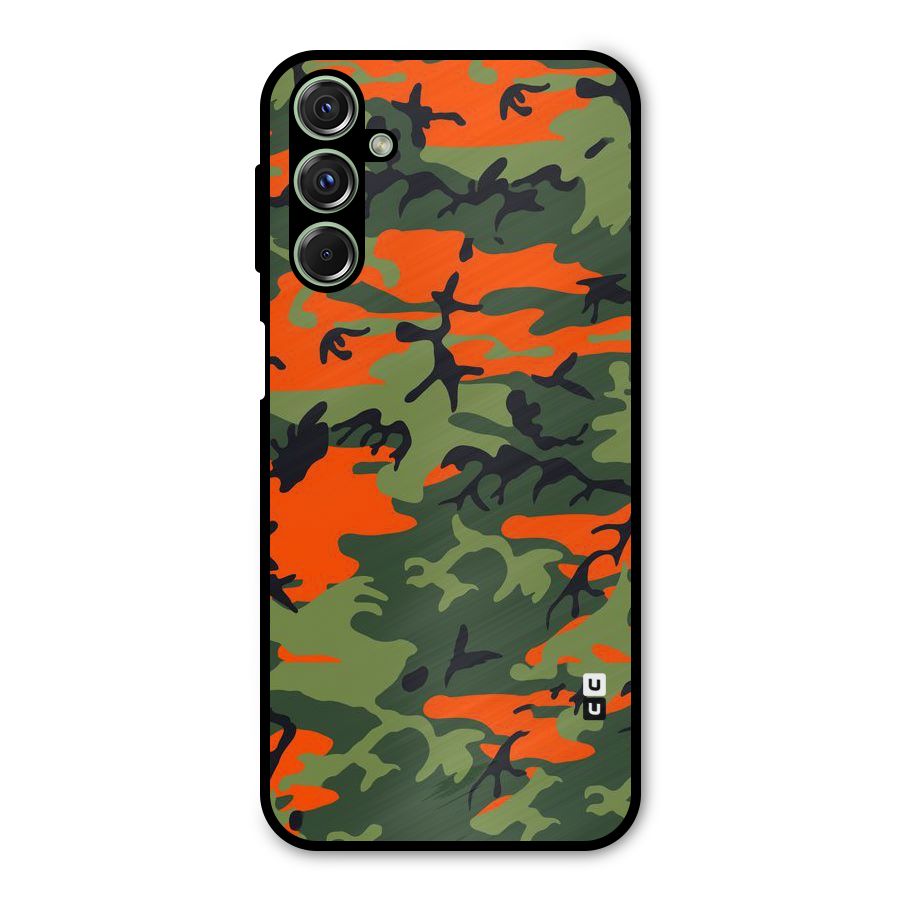 Army Pattern Metal Back Case for Galaxy F34