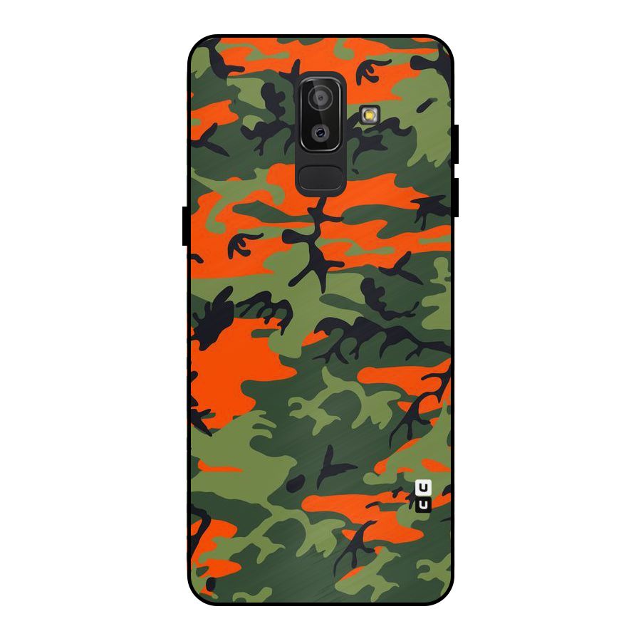 Army Pattern Metal Back Case for Galaxy J8