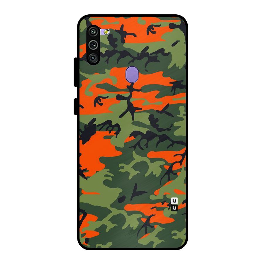Army Pattern Metal Back Case for Galaxy M11