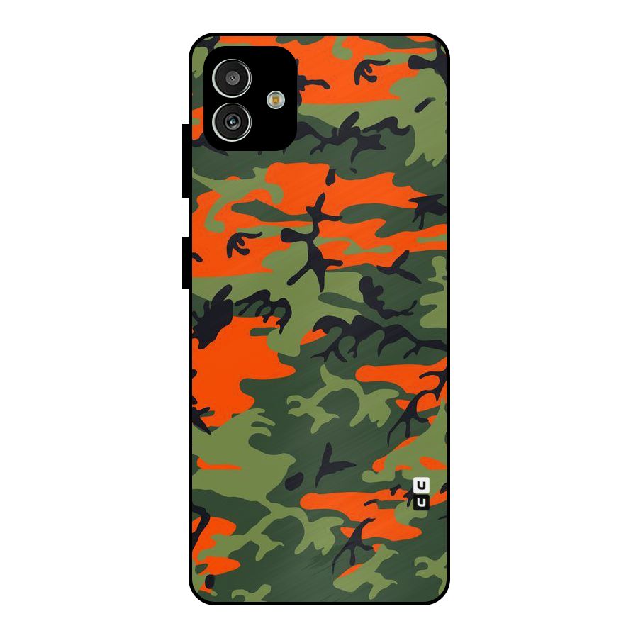 Army Pattern Metal Back Case for Galaxy M13 5G
