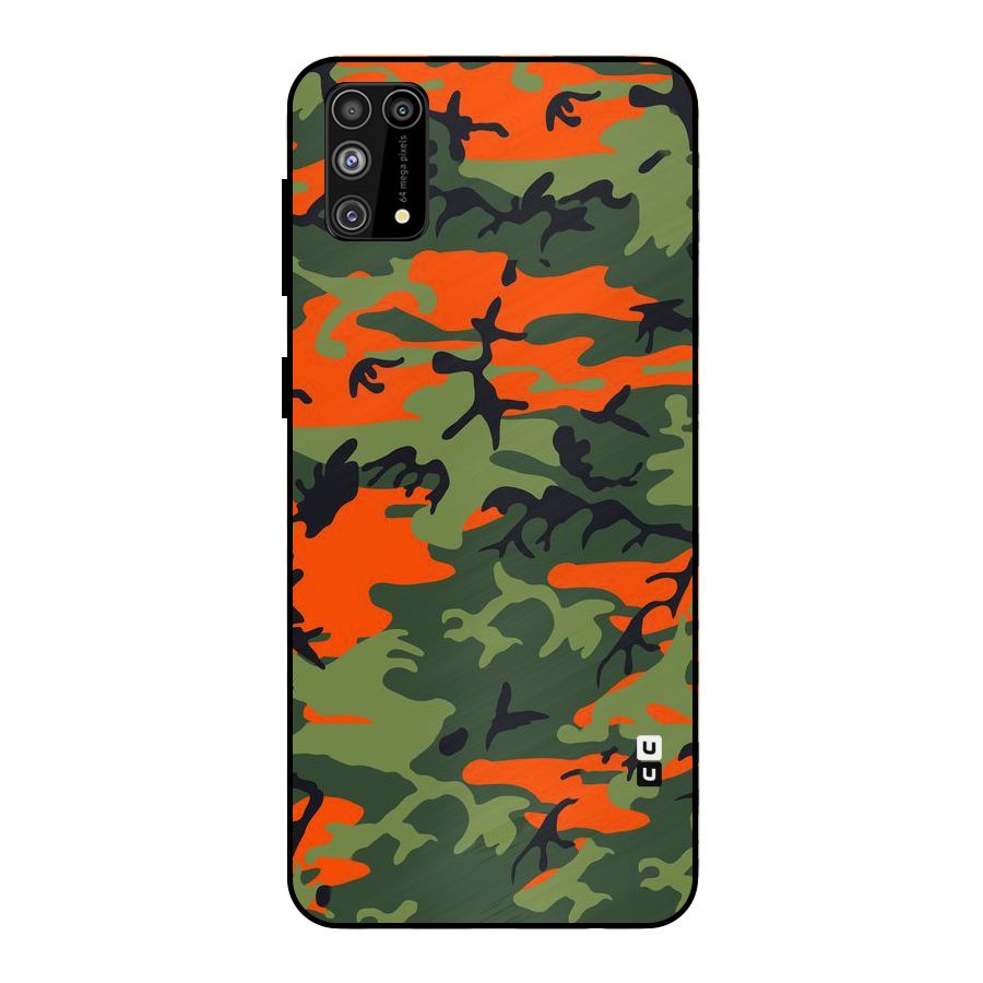 Army Pattern Metal Back Case for Galaxy M31