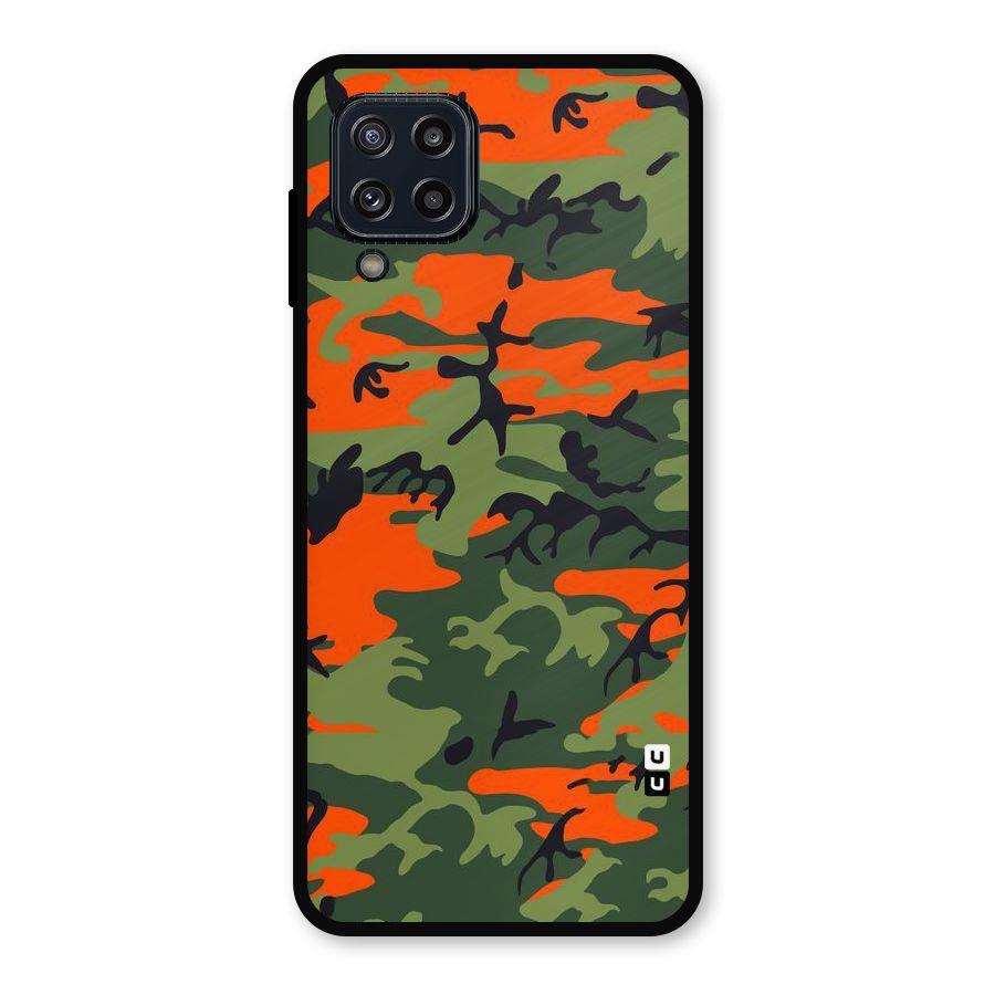 Army Pattern Metal Back Case for Galaxy M32