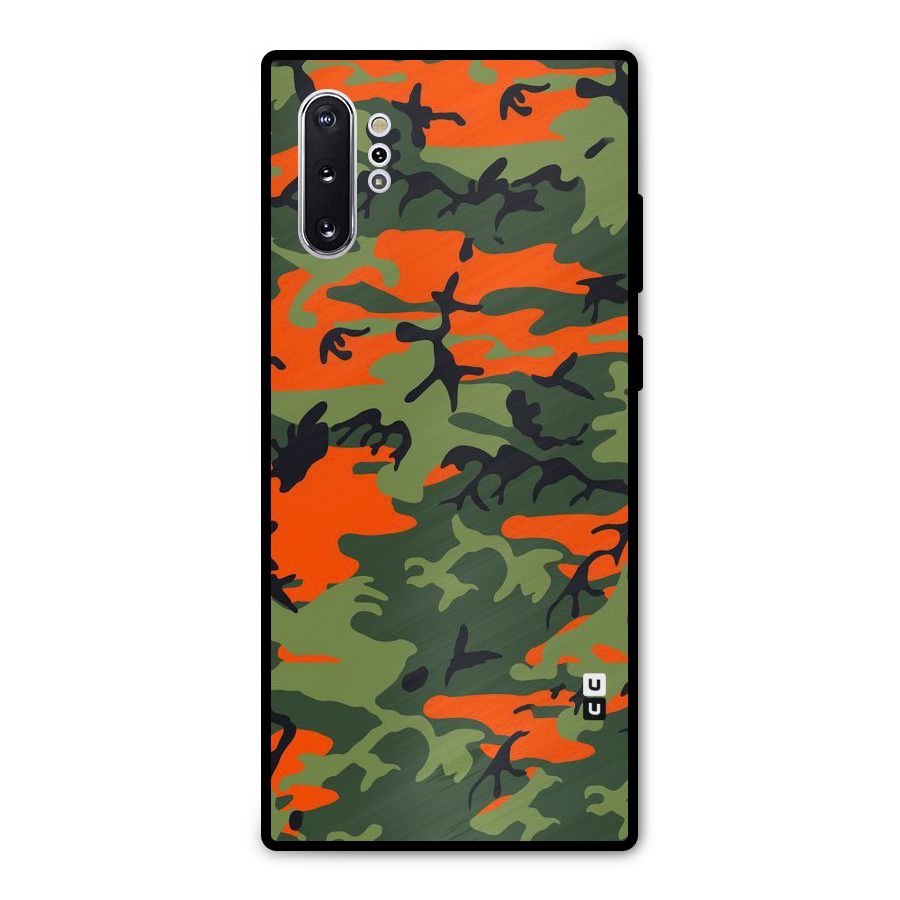 Army Pattern Metal Back Case for Galaxy Note 10 Plus