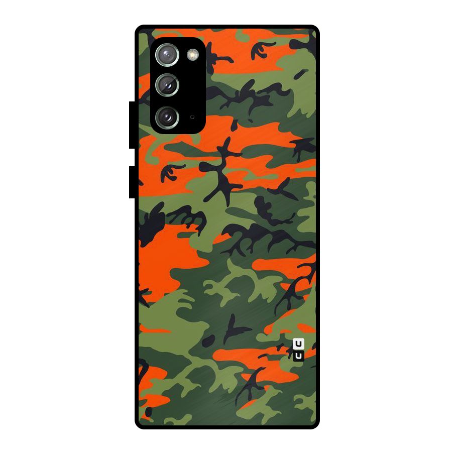 Army Pattern Metal Back Case for Galaxy Note 20