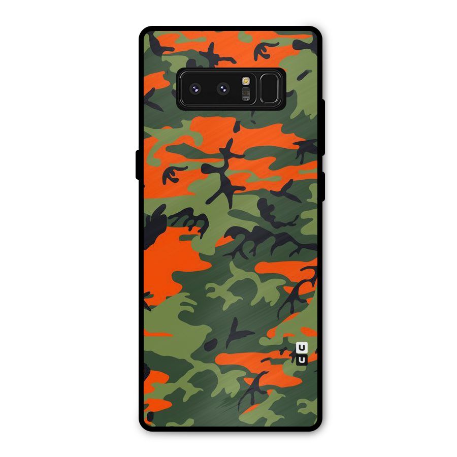 Army Pattern Metal Back Case for Galaxy Note 8