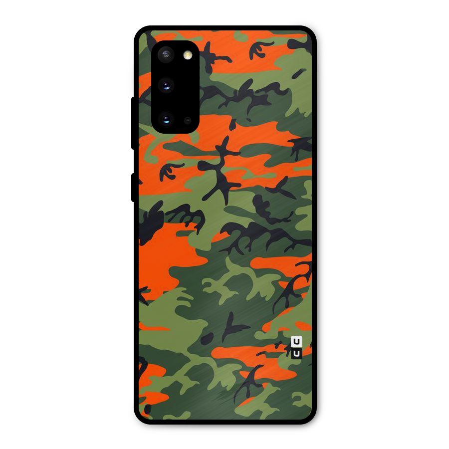 Army Pattern Metal Back Case for Galaxy S20