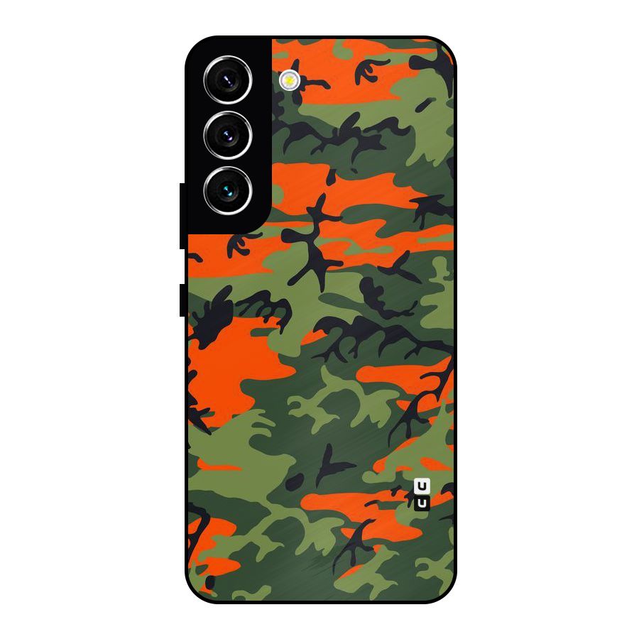 Army Pattern Metal Back Case for Galaxy S22 5G