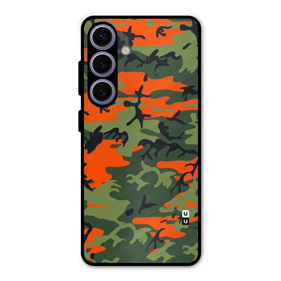 Army Pattern Metal Back Case for Galaxy S24
